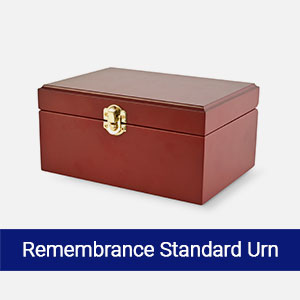 Remembrance standard pet cremation urn available through veterinary memorial services

